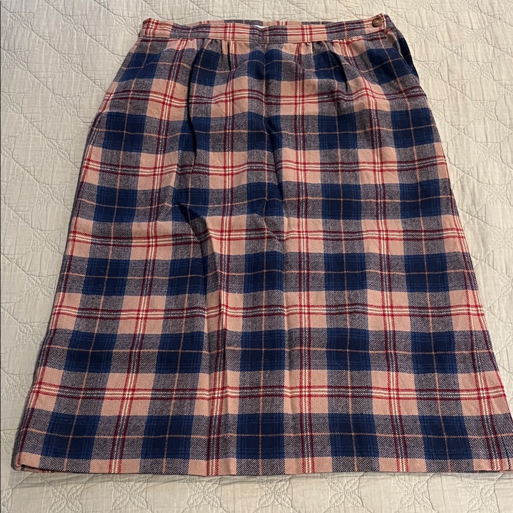 Vtg PENDELTON Cailean Tartan plaid wool skirt